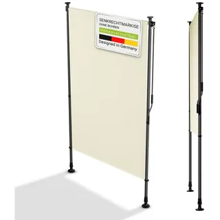 Juskys Aluminium Seitenmarkise 120 x 310 cm Beige