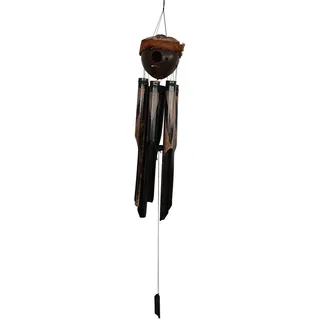 XXXL Ca. 150cm Kokosnuss Windspiel Vogelhaus Haus Bambus Wetterfest beruhigender Klang Windspiel Holz