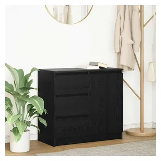 vidaXL Sideboard 71 x 65 x 35 cm Schwarz / Eiche