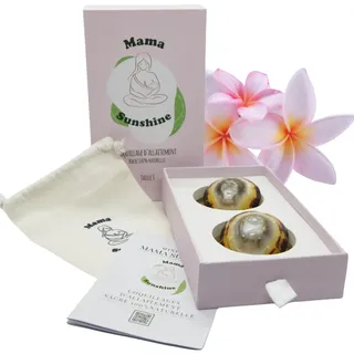 Mama sunshine Stillmuscheln aus natürlichem Perlmutt – Schutz für Brustwarzen, umweltfreundlich – Schmerzlinderung und Prävention von Rissen – Größe S 5 cm bis 5,5 cm
