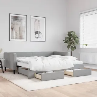 vidaXL Tagesbett 90 x 200 cm Hellgrau
