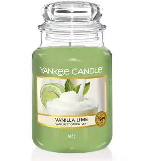 Yankee Candle Duftkerze im Glas (groß) | Vanilla Lime | Brenndauer bis zu 150 Stunden | Perfekt zum Muttertag | Geschenke für Frauen