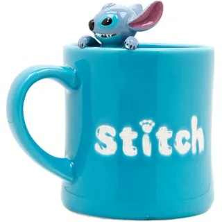 Disney Lilo and Stitch Tasse mit Figurenfiguren, Küchenzubehör, niedliche Keramik-Einweihungsgeschenke für Männer, Frauen und Kinder, offizieller Lizenznehmer, 1 Set