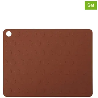 OYOY living design 2er-Set: Tischsets "Dotto" in Hellbraun - (B)45 x (H)35 cm