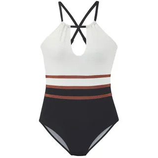LASCANA Badeanzug Damen Schwarz/Weiß 40 Cup C/D