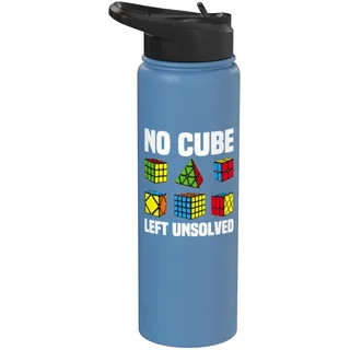 Wettkampffähiges Speed-Cubing-Puzzle „Kein Würfel bleibt ungelöst“ Stainless Steel Insulated Water Bottle