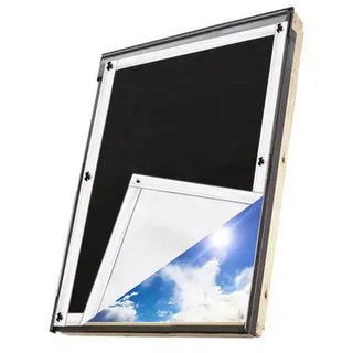 Update Sonnenschutz Dachfenster Rollo Verdunkelungsrollo, Verdunklungsstoff Rollo Verdunkelung Hitzeschutz ohne Bohren Hitzeschutzrollo für Velux- und Roto-Fenster in verschiedenen Größen 52 * 158cm
