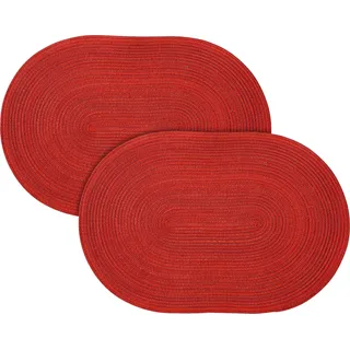 Pichler Tischset Samba 2er-Pack rot Größe oval: 33x48 cm