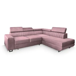 masseno Ecksofa NOLA Polyester 2-Sitzer Lila