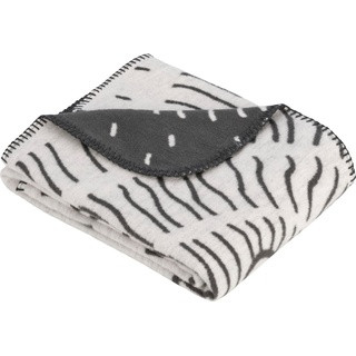 S.Oliver - Kuscheldecke mit Motiv, - braun | creme