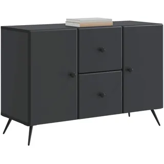 vidaXL Sideboard 89 x 34,5 x 60 cm Schwarz