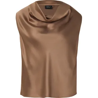 s.Oliver Ärmellose Satin-Bluse Braun 46