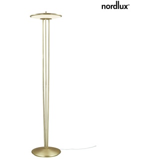 design for the people by Nordlux LED Design-Stehleuchte BLANCHE, Up/Down, 15W 3000K 1265lm, mit Touch-Dimmer + Memory-Funktion, Messing / Creme opal NORD-2120794035