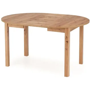 designimpex Esstisch Design Esstisch rund HA-400 ausziehbar Tisch Esstisch 102 - 142cm beige