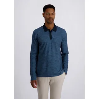 Pierre Cardin Langarmshirt (1-tlg) Bicolor-Design blau L (52)