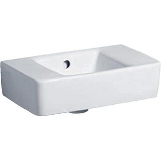 Geberit, Waschbecken, Handwaschbecken RENOVA PLAN o Hahnloch mit Überlauf 400x250mm weiß (250 mm, 400 mm)