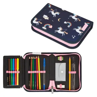 Herlitz Federmäppchen Dreamy Unicorn 19-teilig, 20,5 x 14,0 cm