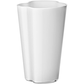 Iittala Vase Aalto 220 mm Weiß aus Glas