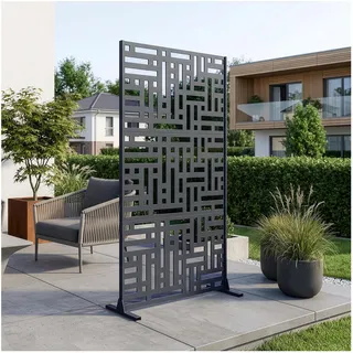 casa.pro Trennwand Bernalda 180 x 90 cm Anthrazitgrau Metall