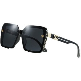 Houhence Sonnenbrille Sonnenbrille Damen Groß Vintage polarisiert UV Schutz schwarz