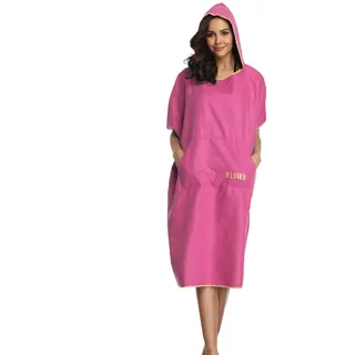 FLYILY Microfaser Surf Poncho Handtuch mit Kapuze Bademantel zum Schwimmen und Strand wechseln Einheitsgröße Alle Erwachsenen