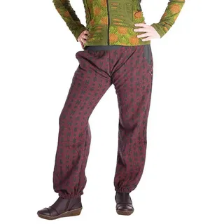 Vishes Haremshose Warme Damen Hose Blumen Haremshose ECO Fleecehose Thermohose Pluderhose, Pumphose grau 36