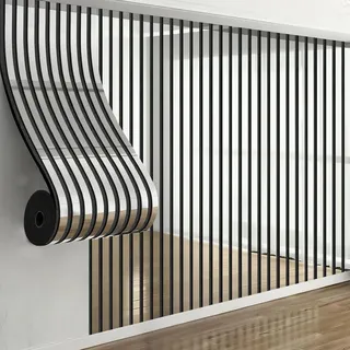 Takezuaa 2 Roll Selbstklebend Tapete 40x300cm 6mm Verdickende Streifen Spiegelfolie Selbstklebend Tapete Silber Spiegelfolie Abriebfest Wohnzimmer Schlafzimmer Dekoration