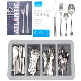 Gastro Besteckset 200-teilig – 18/10 Edelstahl 2,5 mm Extra Stark, Hochglanz Poliert - Silber