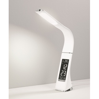 casa NOVA Tischleuchte LED SWING weiß (BHT 8x48x6 cm) BHT 8x48x6 cm grau Tischlampe Klemmleuchte Schreibtischleuchte Schreibtischlampe - grau