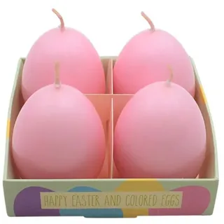 Dekohelden24 Formkerze Osterkerzen in verschiedenen Varianten (4-tlg), Pastellfarben, ideal für Ostern
