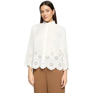 Betty Barclay Spitzenbluse mit Schmuckkanten Weiß 48