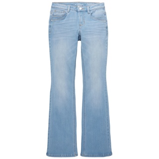 TOM TAILOR Damen Alexa Narrow Bootcut Jeans, blau, Uni, Gr. 28/32