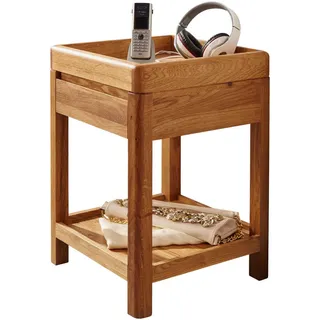 Livetastic Beistelltisch, Eiche, Holz, Wildeiche, vollmassiv, eckig, 40x60x40 cm, Wohnzimmer, Wohnzimmertische, Beistelltische