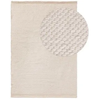 benuta pure Kiah Kurzflorteppich 80 x 150 cm Beige/Weiß