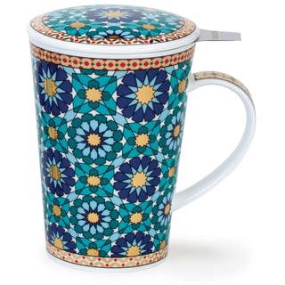 DUNOON Fine Bone China blau Ishtar Floral Tee-Ei Shetland Mug