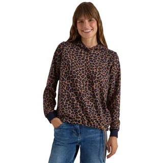 Cecil Damen 3018001 Sweatshirt mit Kapuze und Leo-Muster (1er Pack) - S