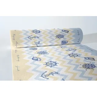 Sovie HORECA Tischläufer Maritim in blau aus Linclass® Airlaid 40 cm x 24 m, 1 Stück