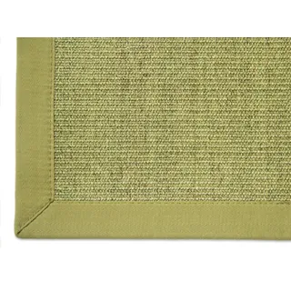 Steffensmeier Astra Sisal Teppich Manaus mit Bordüre Farbe heu Kiwi grün 100% Sisal - 18 Größen, Größe: 65x140 cm
