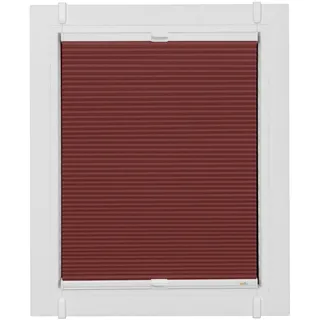 Plissee SUNLINES "Start-up Style Honeycomb", rot (ziegelrot, weiß, weiß), B:58cm H:185cm, Obermaterial: 100% Polyester, Plissees, verspannt mit Simply-Fix Klemmträger, Wabenplissee, nach Maß