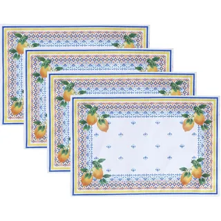 Elrene Home Fashions Capri-Zitrone, Tisch-, Konsolenläufer aus Stoff, im mediterranen Stil für Frühling, Sommer, 33 x 178 cm