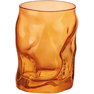 Bormioli Rocco Satz von 6 Gläsern Sorgente Lightorange Glas, Orange, Cl 30