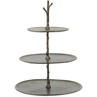 Light & Living Etagere 3-stufig Tresa Antikes Bronze Metall, Rund, 45 cm, CE, Tischkultur - Light&living