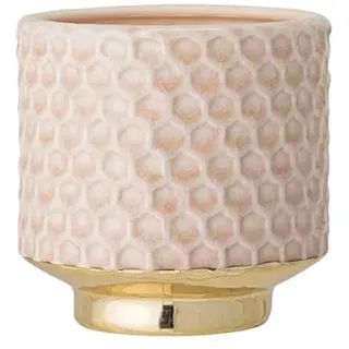 Nordring Retro Übertopf Vintage Pflanztopf für Zimmerpflanzen Blumentopf Goldy M (12,5 cm ø), Öffnung 10,5 cm, Rosa, Keramik