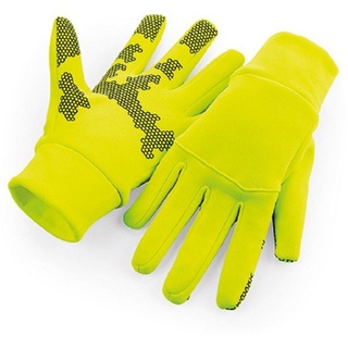 Beechfield® Multisporthandschuhe Herren Softshell Sport Handschuhe / Sporthandschuhe / Laufhandschuhe Atmungsaktiv - Winddicht - - Gr. S/M - L/XL gelb L/XL