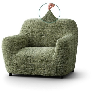 Sesselhusse Bezug für Sessel, Clubsessel italienische Handarbeit, Paulato by GA.I.CO, blickdichter, widerstandsfähiger, 2-farbiger Mikrofaserstoff grün