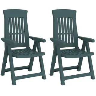 vidaXL Gartenstuhl 58 x 61 x 109,5 cm grün 2 St.
