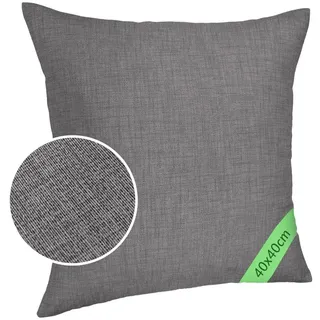 ANRO Kissenbezug Uni 40 x 40 cm Grau