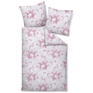 JANINE Chinchilla S unifarben Flanell Rosa 135 x 200 cm + 80 x 80 cm