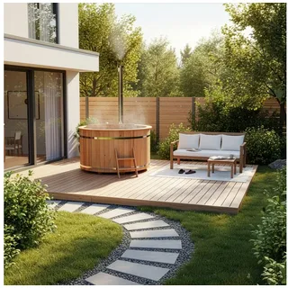 FinnTherm Bergen Ø 160 x 110 cm Weiß