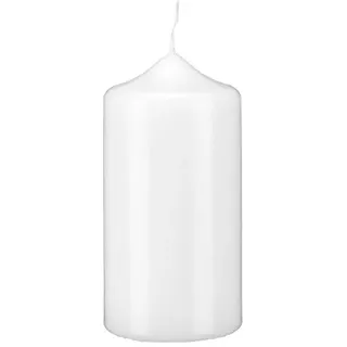 12 Spitzkopf Stumpen Kerzen Weiß 150 x Ø 50 mm, Kerzen in Cellophan, KOPSCHITZ Qualitätskerzen in RAL Qualität Made in Germany, Kerzen, Anlass, Advent, Weihnachten, Festtag, Festtagskerzen